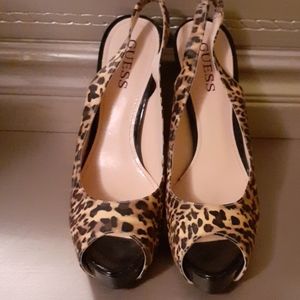 Guess Leopard High Heels